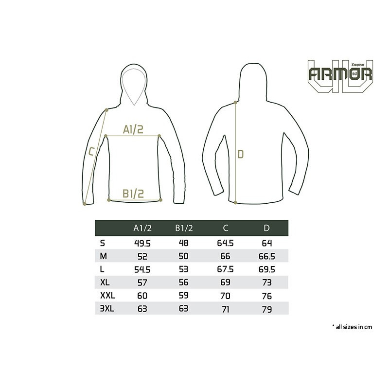 Bluza z kapturem Delphin UV ARMOR 50+ roz.M