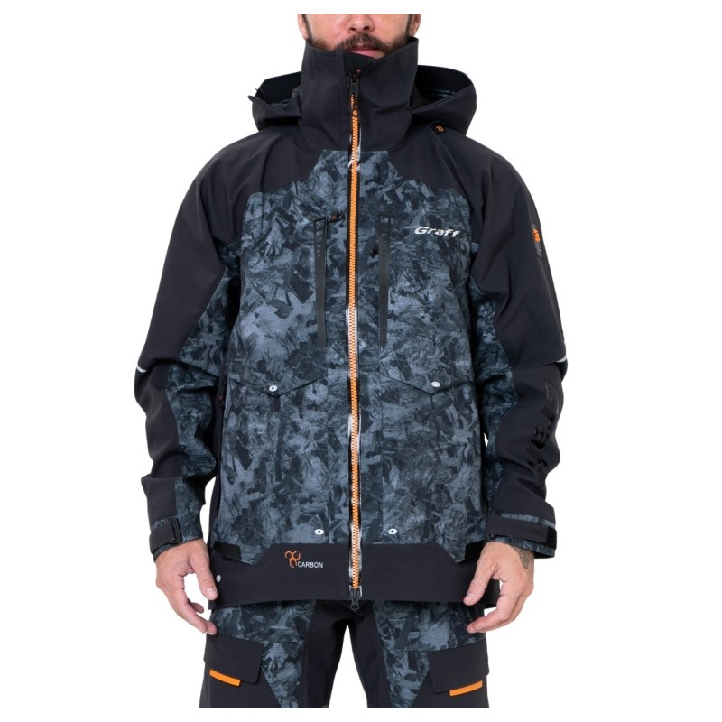 Kurtka przeciwdeszczowa Graff 631-B-8/3 carbon edition 3.0 roz.L Kurtka przeciwdeszczowa Graff 631-B-8/3 carbon edition 3.0 roz.L