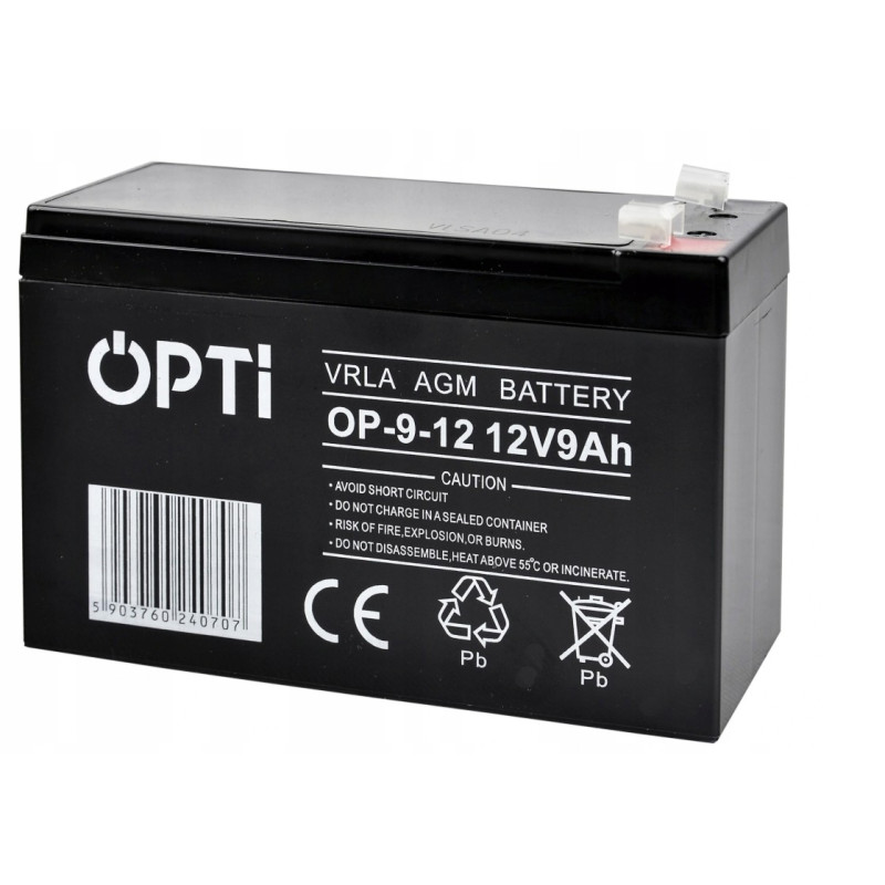 Akumulator Volt Polska AGM VRLA OPTI 12V 9Ah BEZOBSŁUGOWY