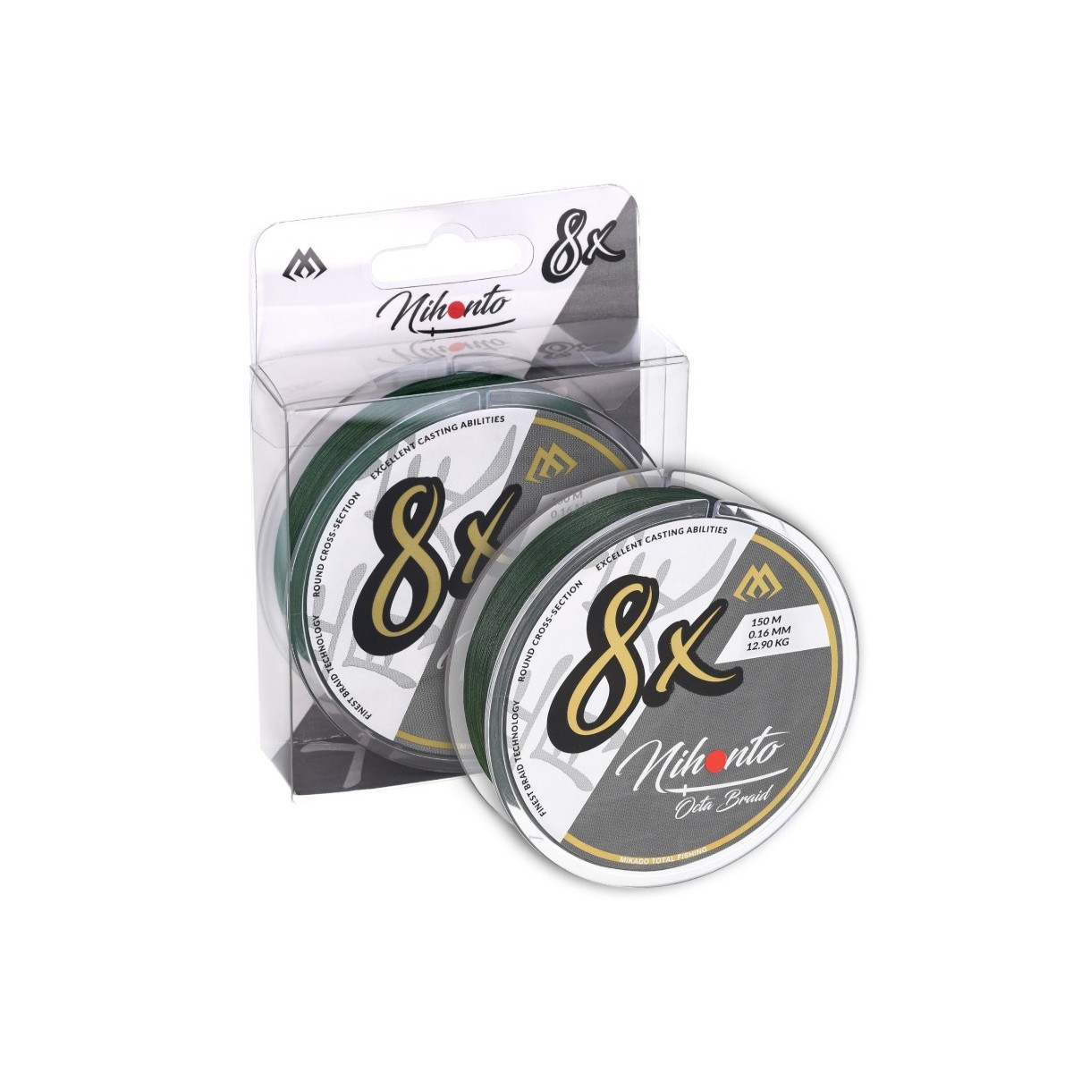 Plecionka Mikado Nihonto Octa Braid 150m - Ciemnozielona 0.06mm Plecionka Mikado Nihonto Octa Braid 150m - Ciemnozielona 0.06mm