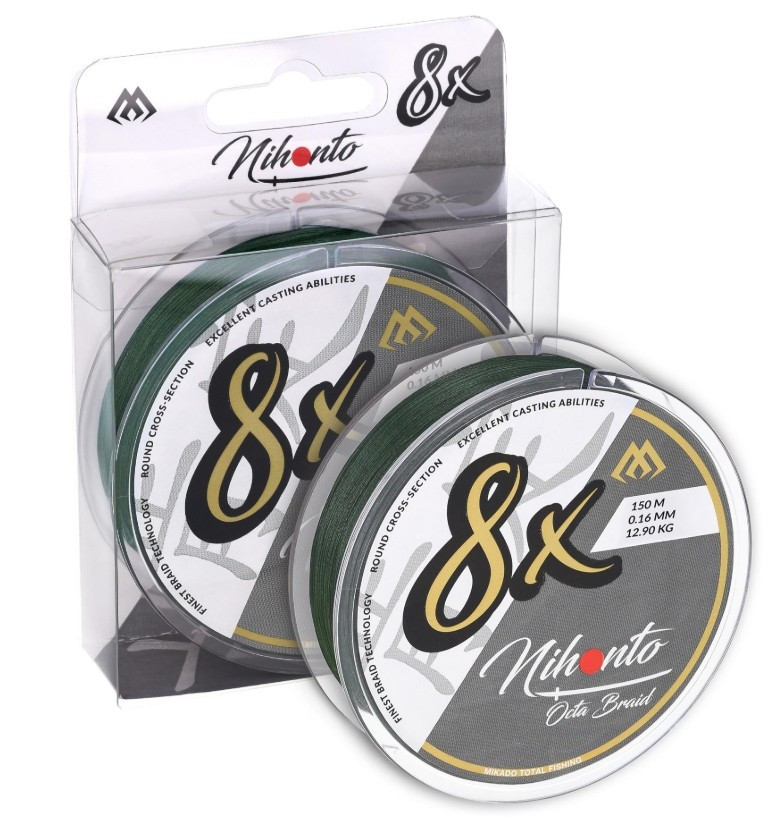Plecionka Mikado Nihonto Octa Braid 150m - Ciemnozielona 0.06mm