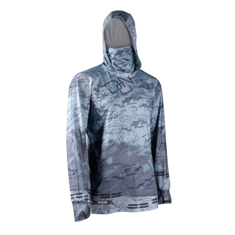 Bluza zawodnicza-teamowa DRAGON długi rękaw kaptur, komin roz.XXL / szara