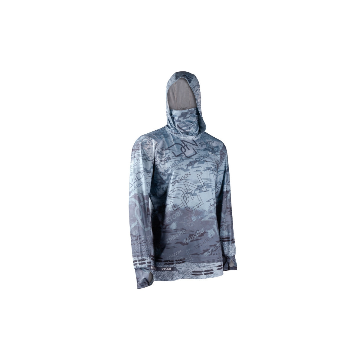 Bluza zawodnicza-teamowa DRAGON długi rękaw kaptur, komin roz.M / szara