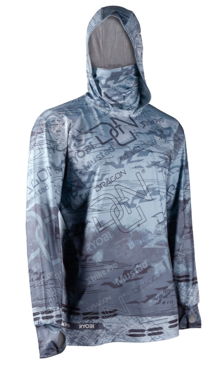 Bluza zawodnicza-teamowa DRAGON długi rękaw kaptur, komin roz.M / szara Bluza zawodnicza-teamowa DRAGON długi rękaw kaptur, komin roz.M / szara