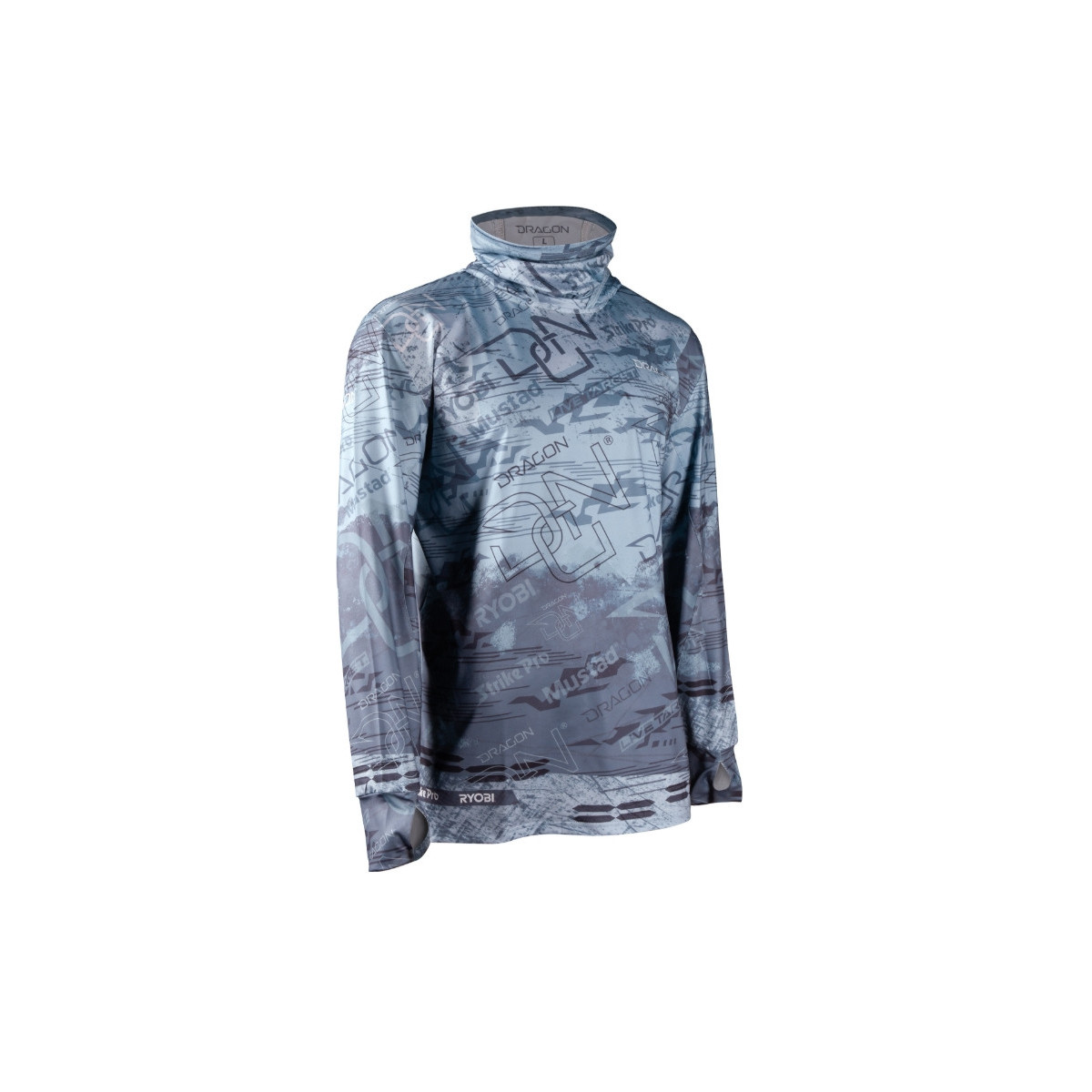 Bluza zawodnicza-teamowa DRAGON długi rękaw kaptur, komin roz.M / szara