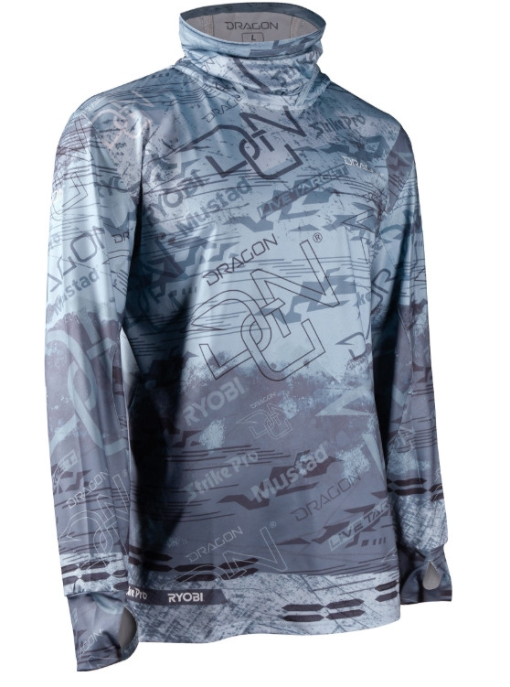 Bluza zawodnicza-teamowa DRAGON długi rękaw kaptur, komin roz.M / szara