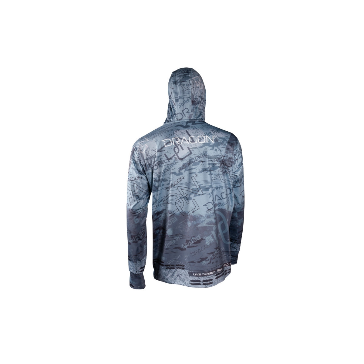 Bluza zawodnicza-teamowa DRAGON długi rękaw kaptur, komin roz.M / szara