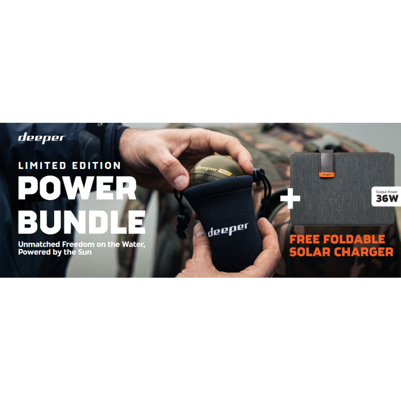 Power Bundle Echosonda Deeper Smart Sonar CHIRP+3 + ładowarka solarna Power Bundle Echosonda Deeper Smart Sonar CHIRP+3 + ładowarka solarna