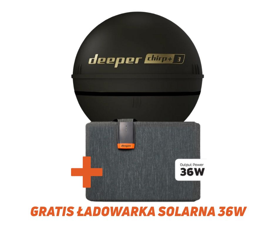 Power Bundle Echosonda Deeper Smart Sonar CHIRP+3 + ładowarka solarna