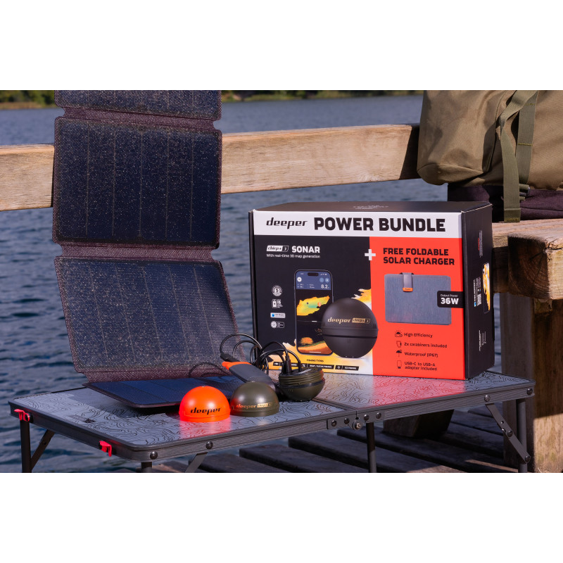 Power Bundle Echosonda Deeper Smart Sonar CHIRP+3 + ładowarka solarna Power Bundle Echosonda Deeper Smart Sonar CHIRP+3 + ładowarka solarna