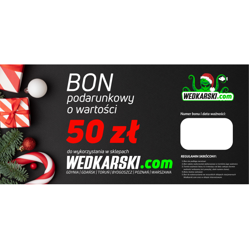 Świąteczny bon podarunkowy 50 zł Świąteczny bon podarunkowy 50 zł