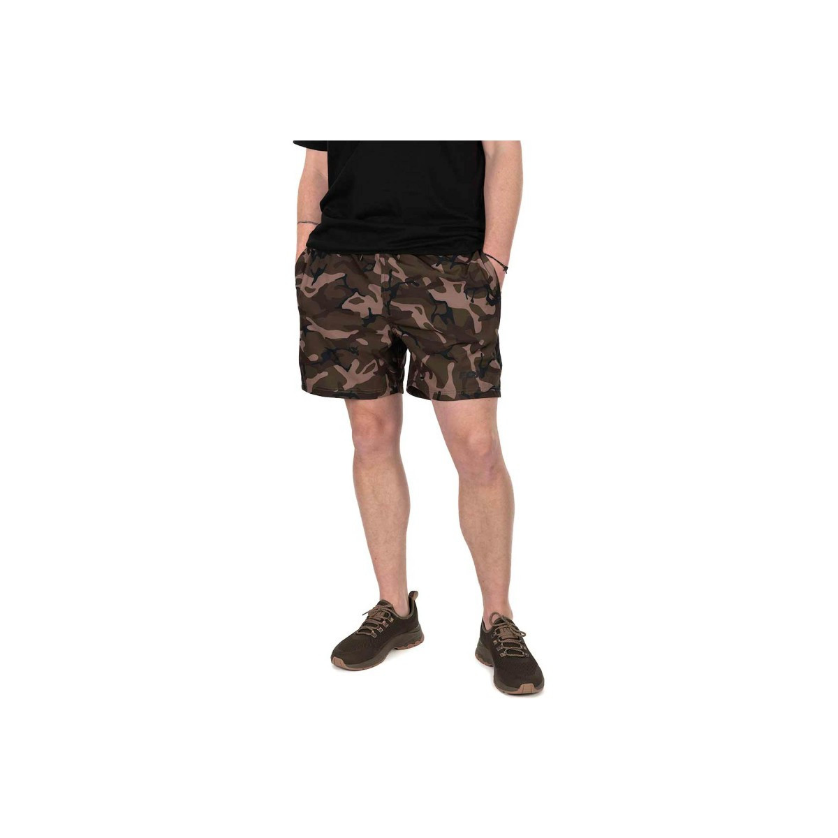 Spodenki Fox LW Swim Shorts roz.XL / Black/Camo Spodenki Fox LW Swim Shorts roz.XL / Black/Camo