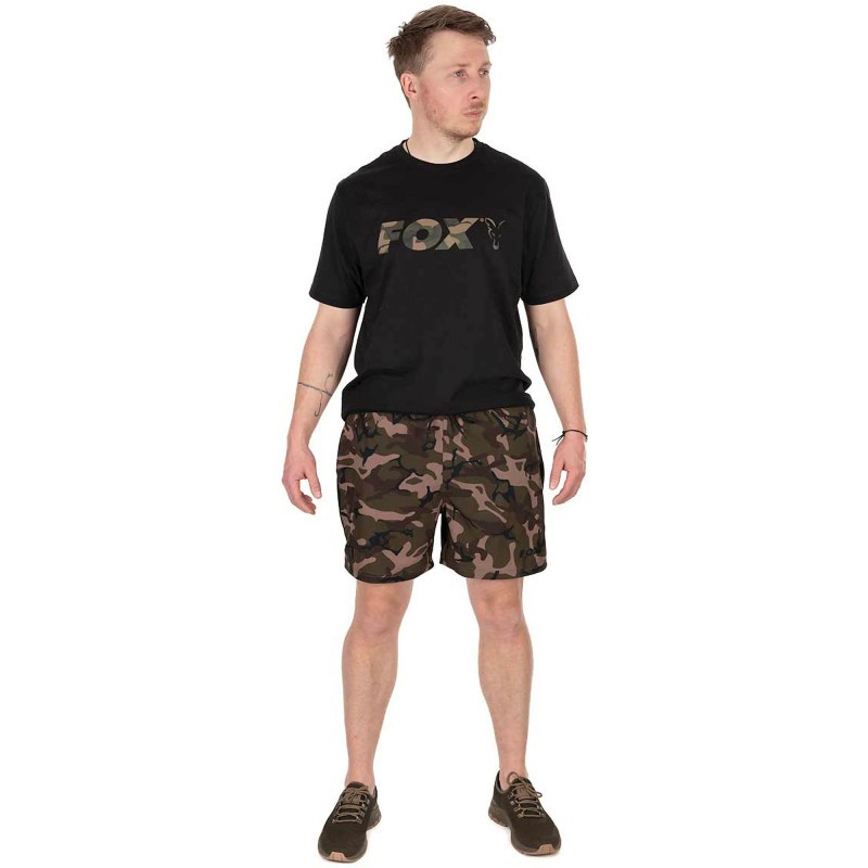 Spodenki Fox LW Swim Shorts roz.XL / Black/Camo Spodenki Fox LW Swim Shorts roz.XL / Black/Camo