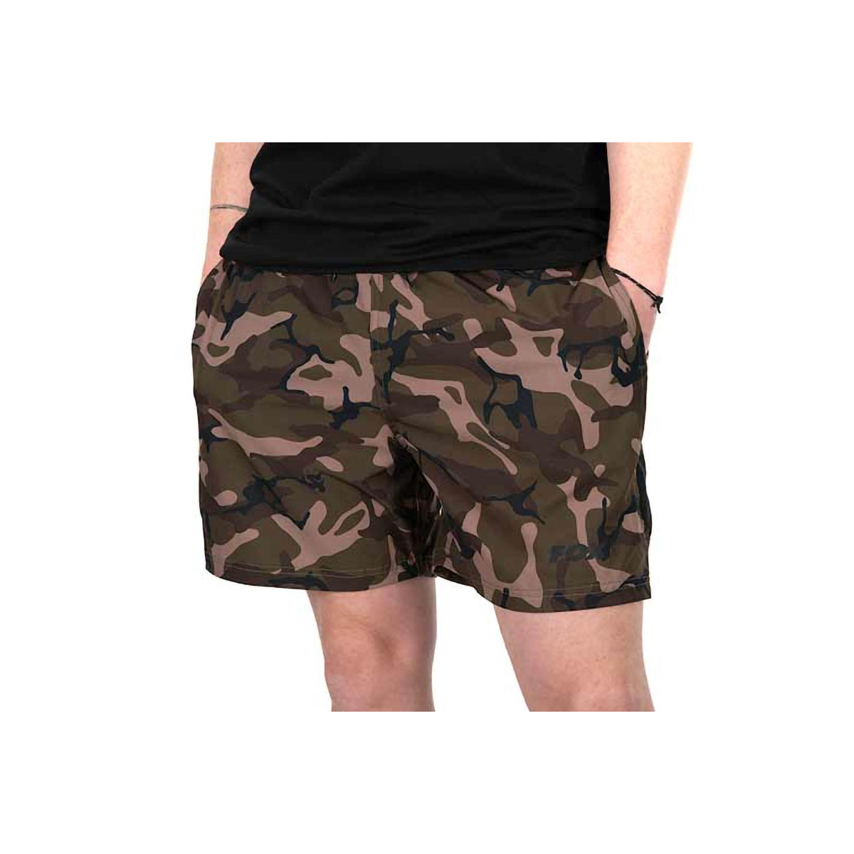 Spodenki Fox LW Swim Shorts roz.XL / Black/Camo Spodenki Fox LW Swim Shorts roz.XL / Black/Camo
