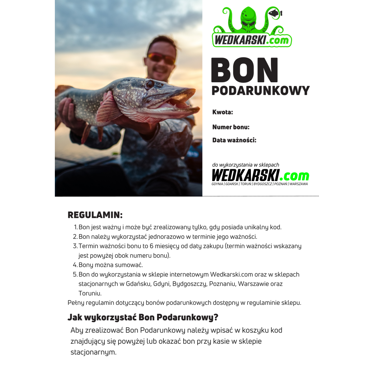 Bon podarunkowy - ekspresowa wysyłka elektroniczna Bon podarunkowy - ekspresowa wysyłka elektroniczna