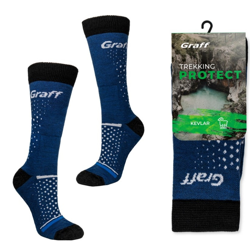Skarpety Graff z wełny Merino Trekking Protect 060 roz.43-46