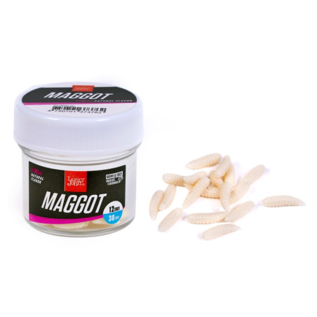 Sztuczna przynęta Lucky John robak biały - 30szt.