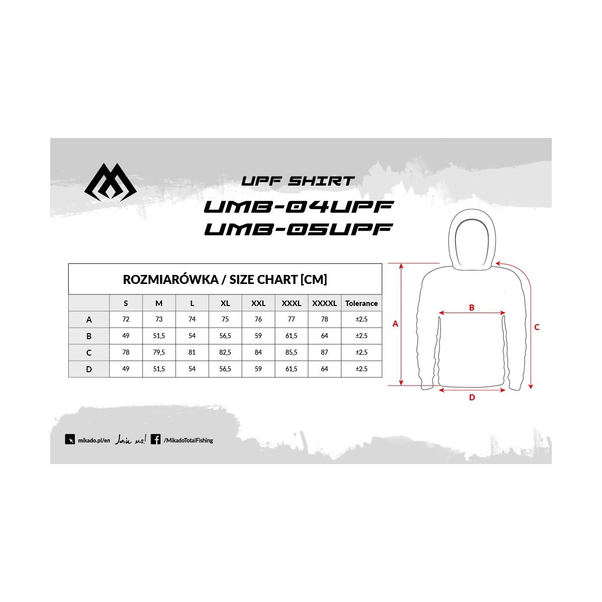 Bluza z kapturem i kominem Mikado Z FILTREM UPF roz.3XL Bluza z kapturem i kominem Mikado Z FILTREM UPF roz.3XL