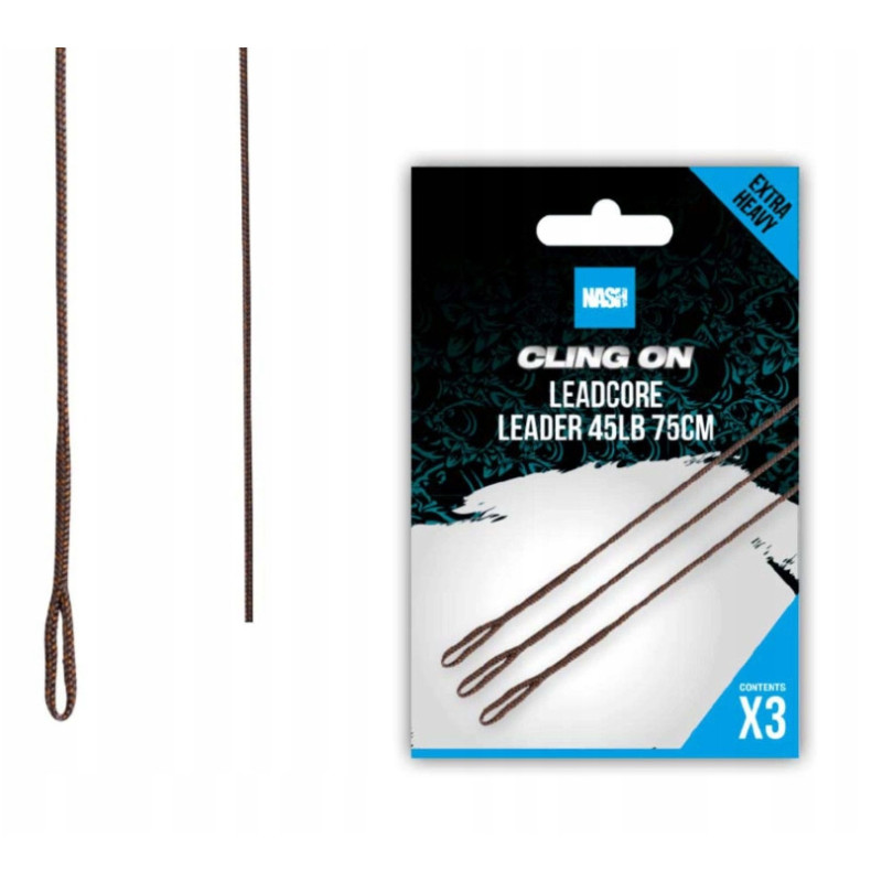 Przypon bezołowiowy Nash Cling On Leadcore Leader 75cm
