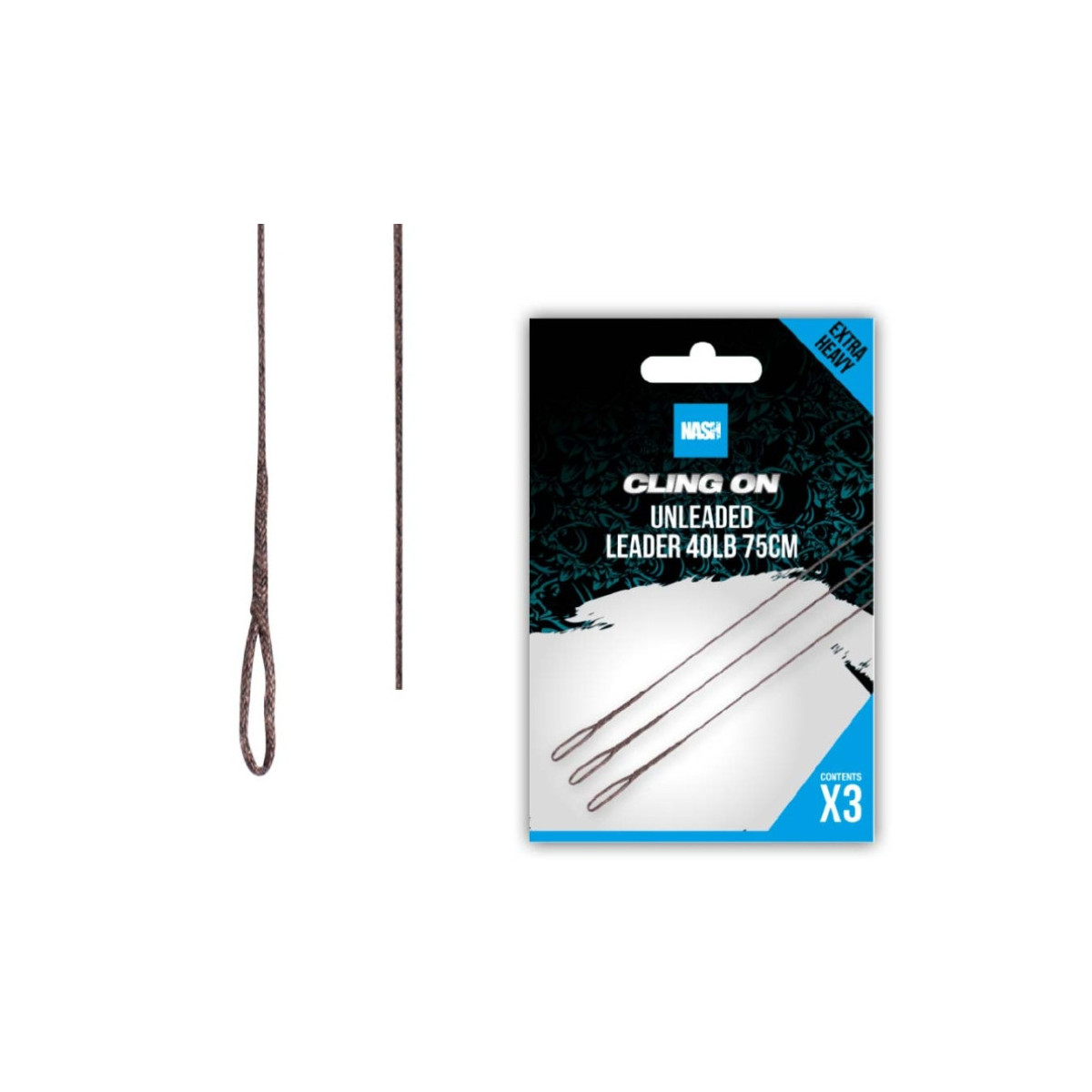 Przypon bezołowiowy Nash Cling On Unleaded Leader 75cm - 40lb