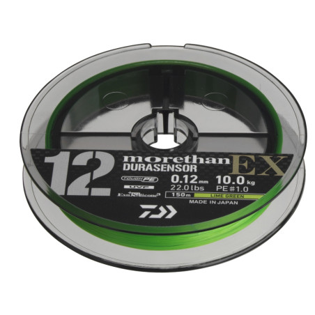 Plecionka Daiwa Morethan DURASENSOR 12 BRAID EX+Si3 0,14mm / 150m / lime green