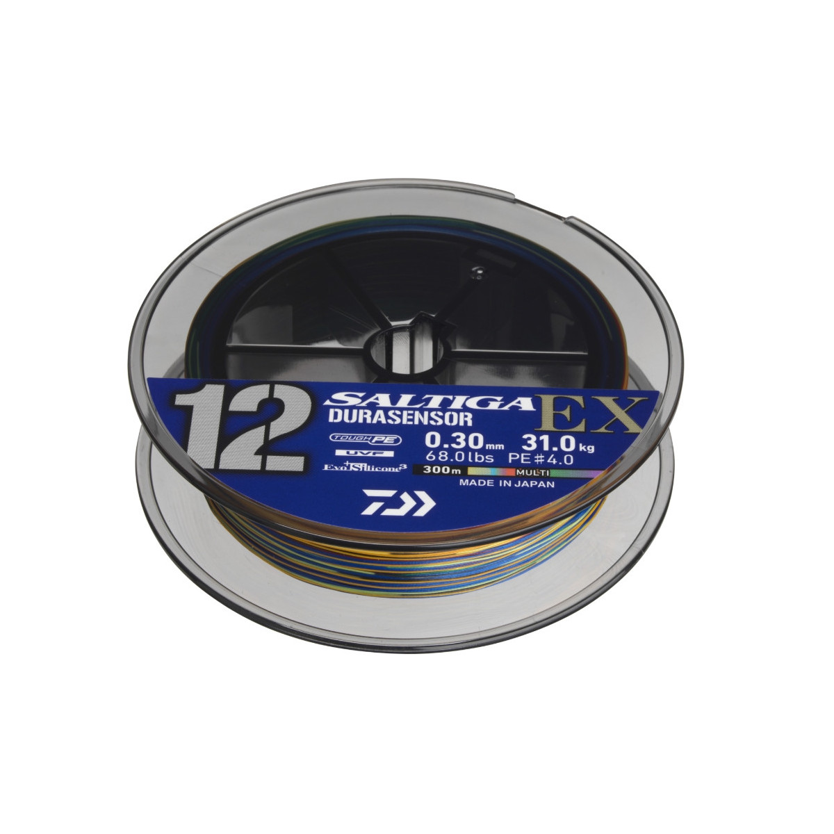 Plecionka Daiwa Saltiga DURASENSOR 12 BRAID EX+Si3 300m / 0,14mm / multicolor Plecionka Daiwa Saltiga DURASENSOR 12 BRAID EX+Si3 300m / 0,14mm / multicolor