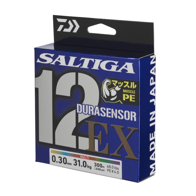 Plecionka Daiwa Saltiga DURASENSOR 12 BRAID EX+Si3 300m / 0,14mm / multicolor Plecionka Daiwa Saltiga DURASENSOR 12 BRAID EX+Si3 300m / 0,14mm / multicolor