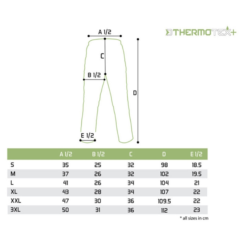 Spodnie outdoorowe Delphin ThermoTEX Plus+ roz.3XL Spodnie outdoorowe Delphin ThermoTEX Plus+ roz.3XL