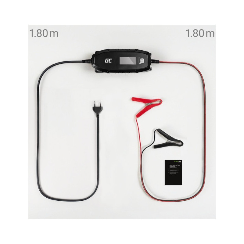 Ładowarka do akumulatora Green Cell 6V / 12V (4A) AGM, LiFePO4, GEL, SLA z funkcją inteligentnej diagnostyki