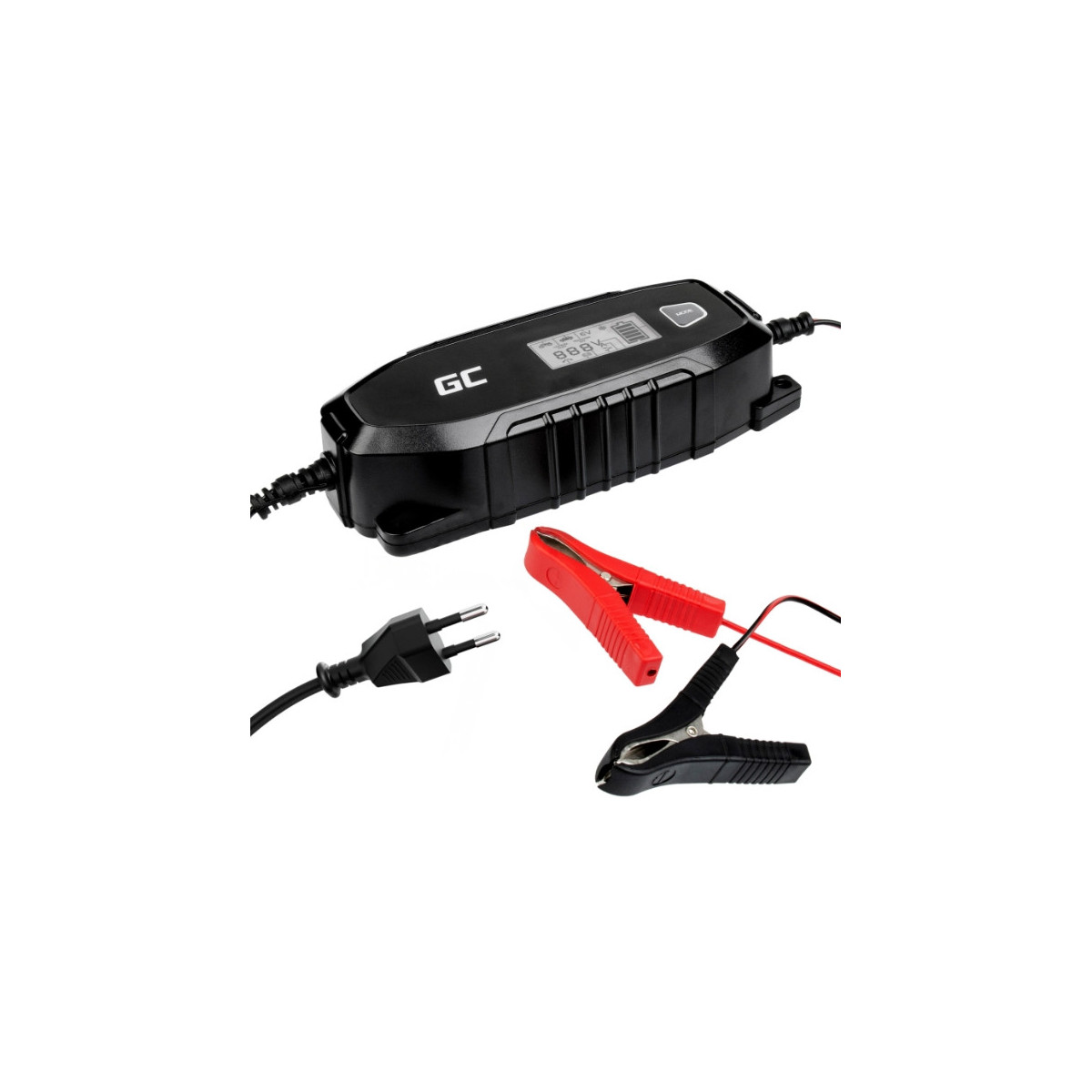 Ładowarka do akumulatora Green Cell 6V / 12V (4A) AGM, LiFePO4, GEL, SLA z funkcją inteligentnej diagnostyki