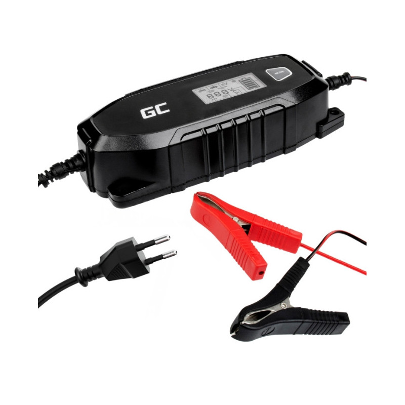 Ładowarka do akumulatora Green Cell 6V / 12V (4A) AGM, LiFePO4, GEL, SLA z funkcją inteligentnej diagnostyki