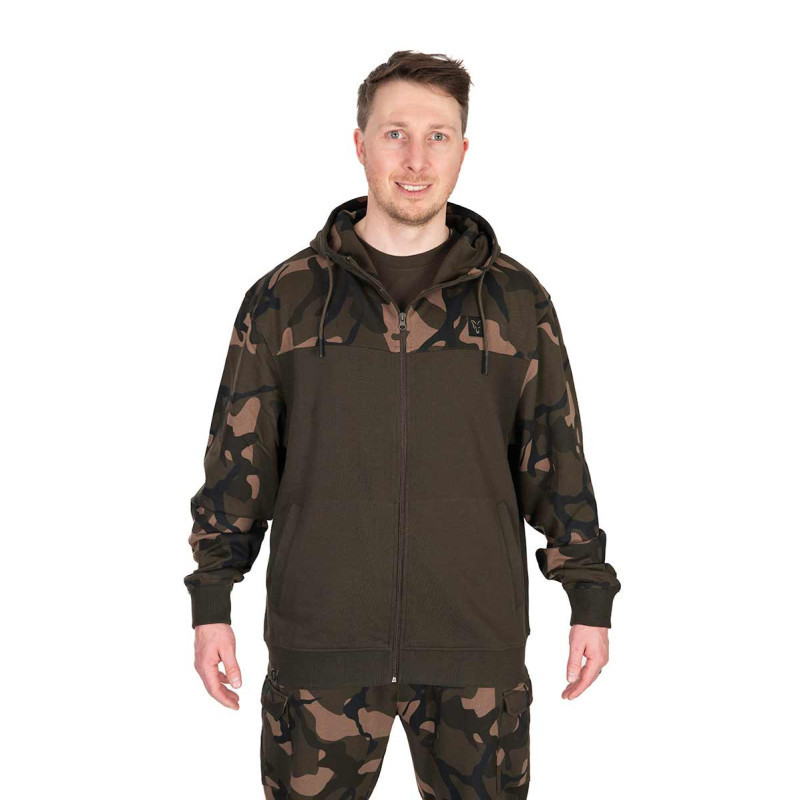 Bluza z kapturem Fox LW Khaki/Camo Split Zip Hoody roz.L Bluza z kapturem Fox LW Khaki/Camo Split Zip Hoody roz.L