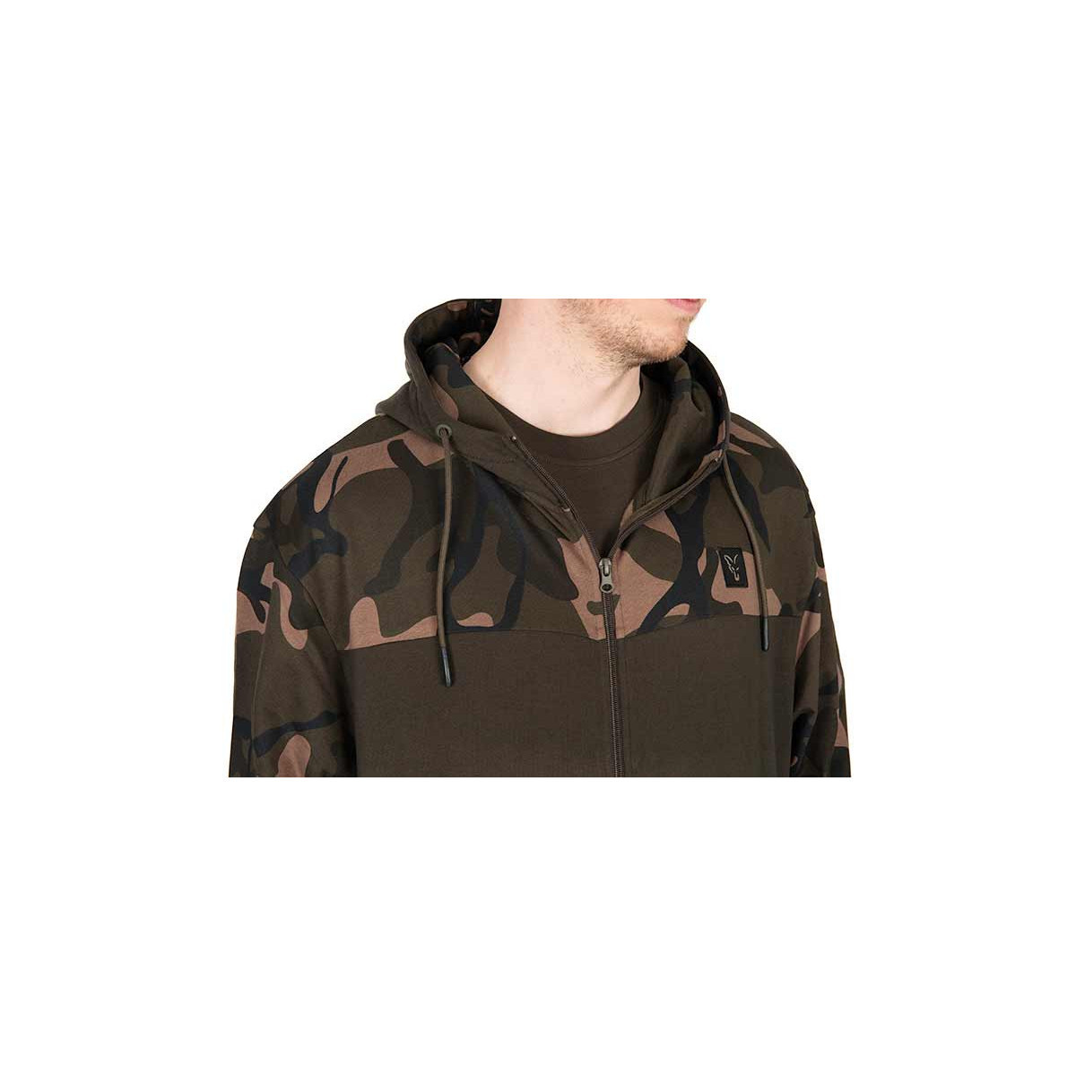 Bluza z kapturem Fox LW Khaki/Camo Split Zip Hoody roz.L Bluza z kapturem Fox LW Khaki/Camo Split Zip Hoody roz.L
