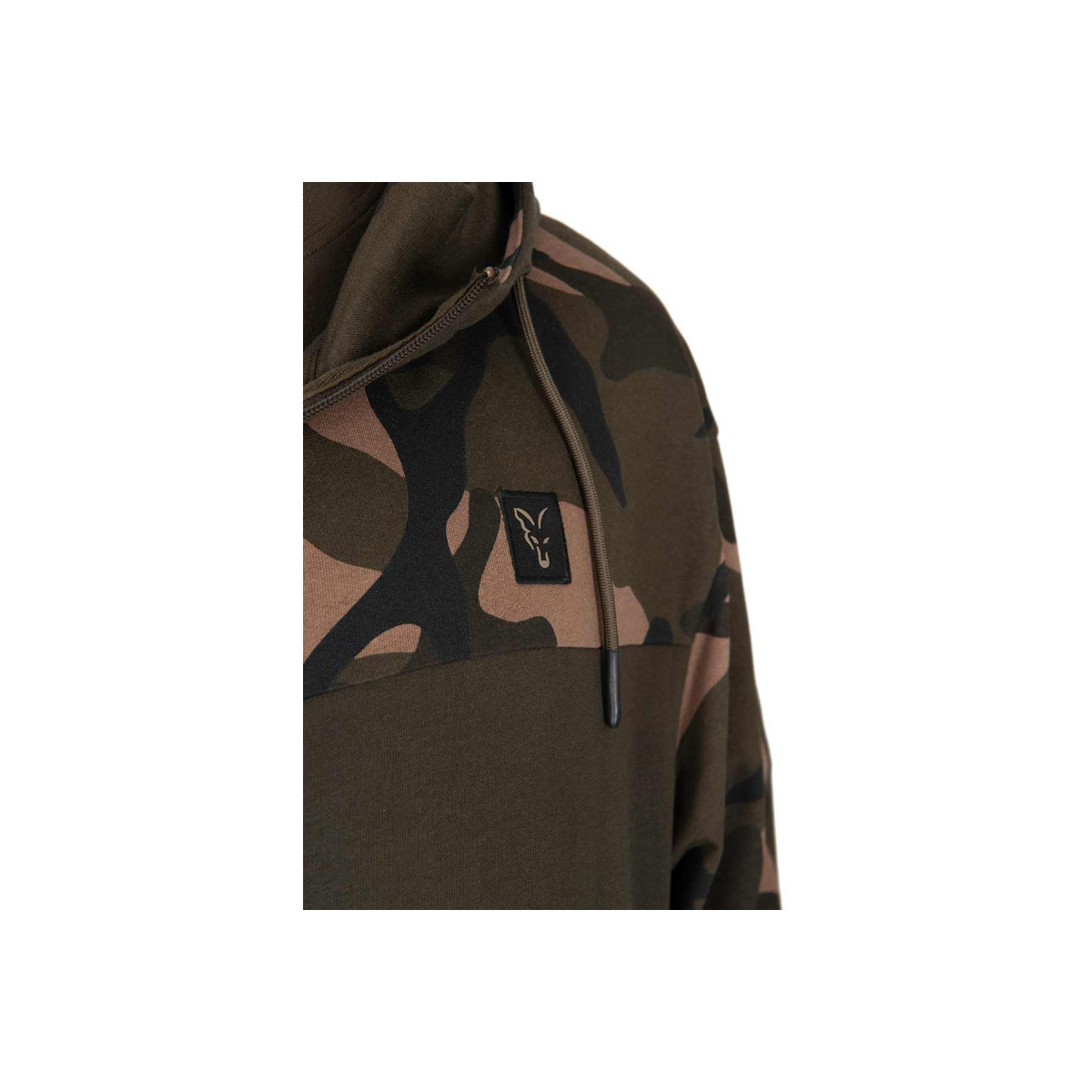 Bluza z kapturem Fox LW Khaki/Camo Split Zip Hoody roz.XL