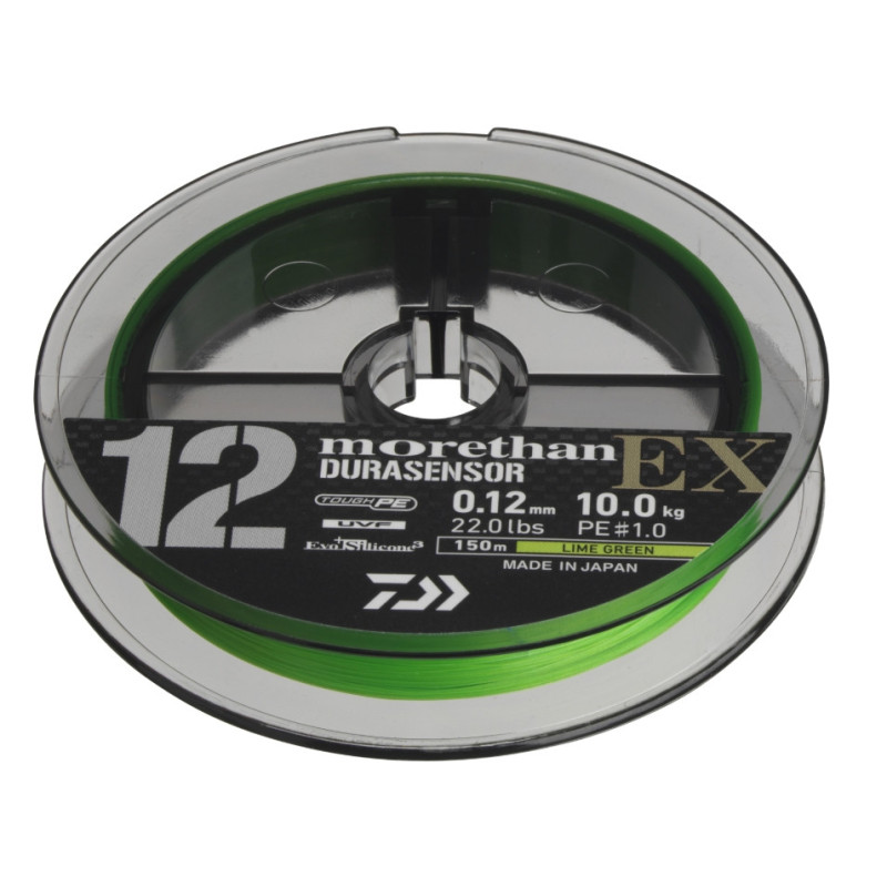 Daiwa Morethan DURASENSOR 12 BRAID EX+Si3 150m / 0,05mm / lime green Daiwa Morethan DURASENSOR 12 BRAID EX+Si3 150m / 0,05mm / lime green