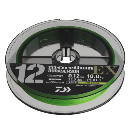 Daiwa Morethan DURASENSOR 12 BRAID EX+Si3 150m / 0,05mm / lime green