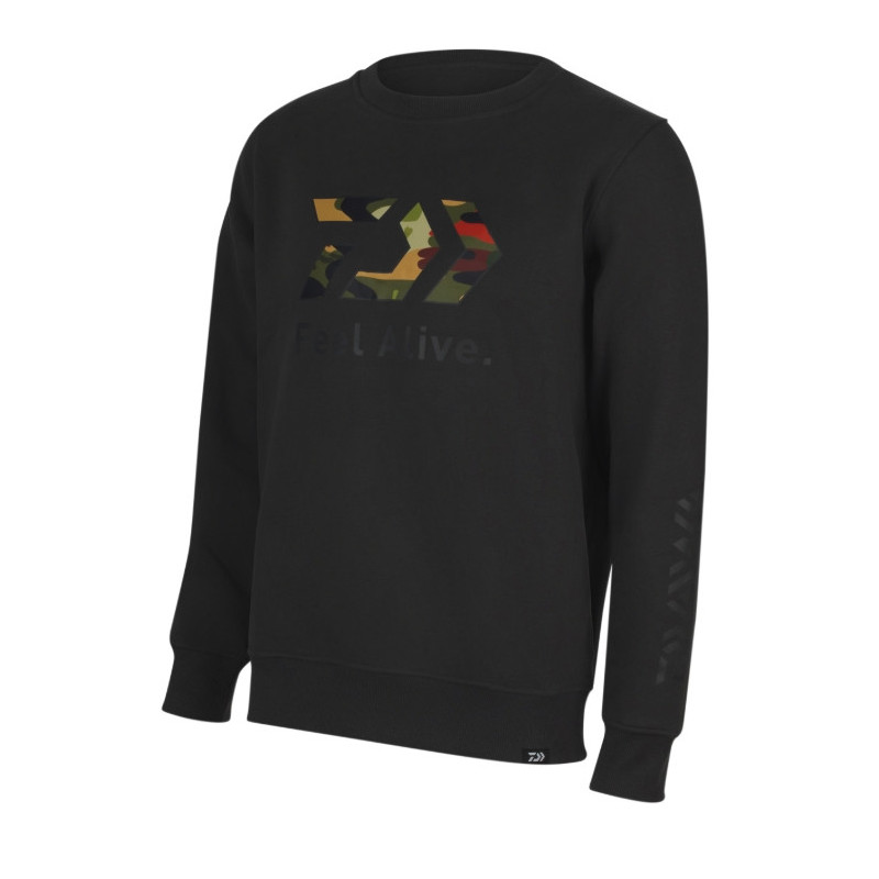 Bluza Daiwa D-VEC Crew Neck Camo roz.L - charcoal