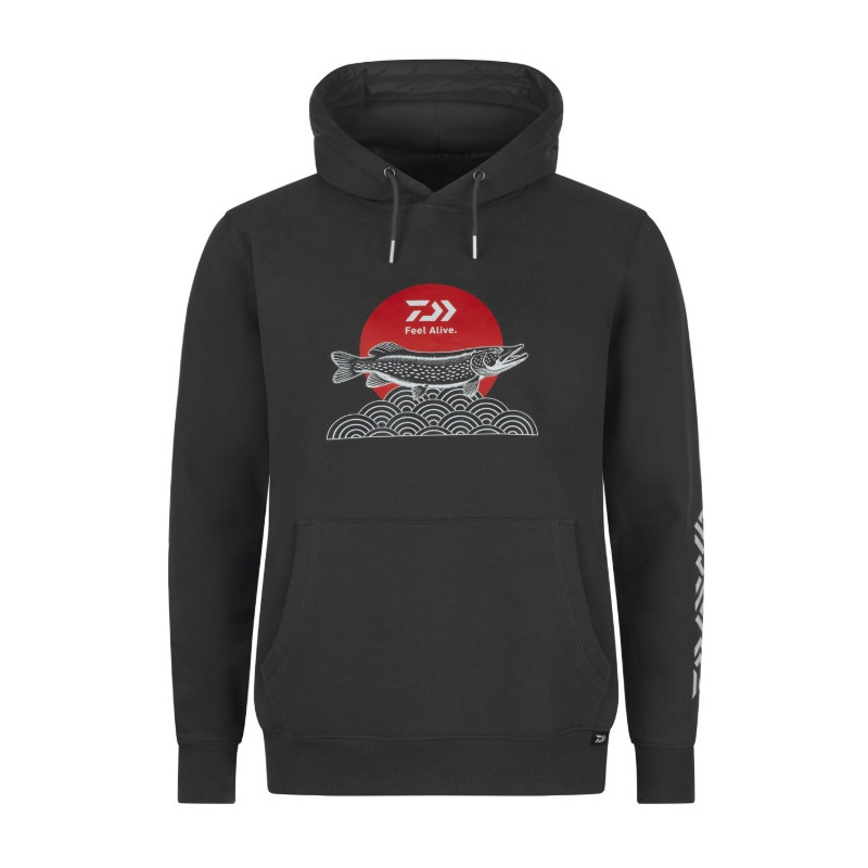 Bluza Daiwa Hoodie Japan Pike roz.L - charcoal