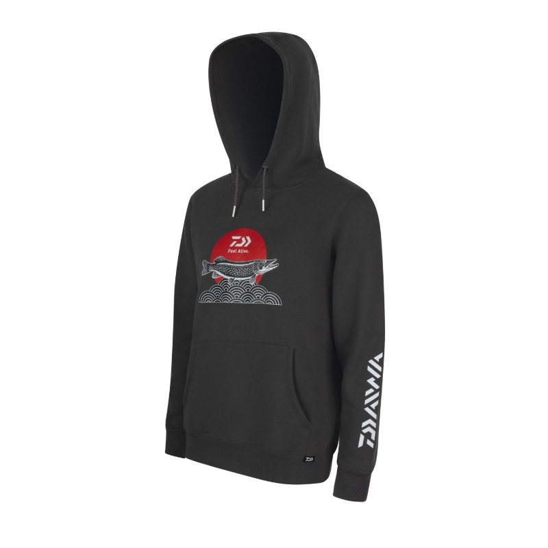 Bluza Daiwa Hoodie Japan Pike roz.XL - charcoal