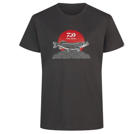 T-Shirt Daiwa T-Shirt Japan Pike roz.L - charcoal