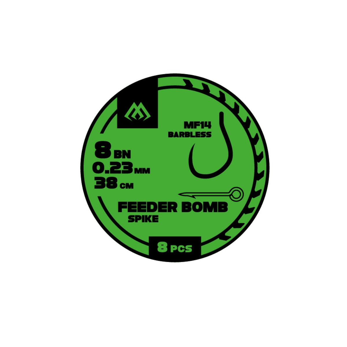 Przypon FB Mikado MF14 z igłą hak bez zadziora nr6 / 38cm / 0.25mm