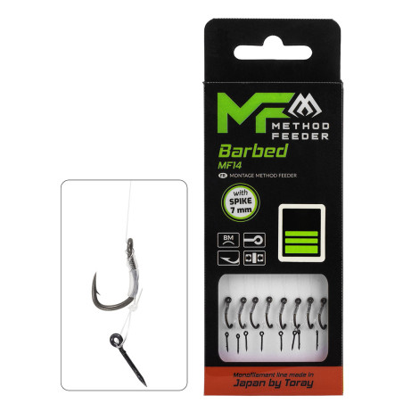 Przypon MF Mikado MF14 z igłą hak z zadziorem nr8 / 10cm / 0.23mm