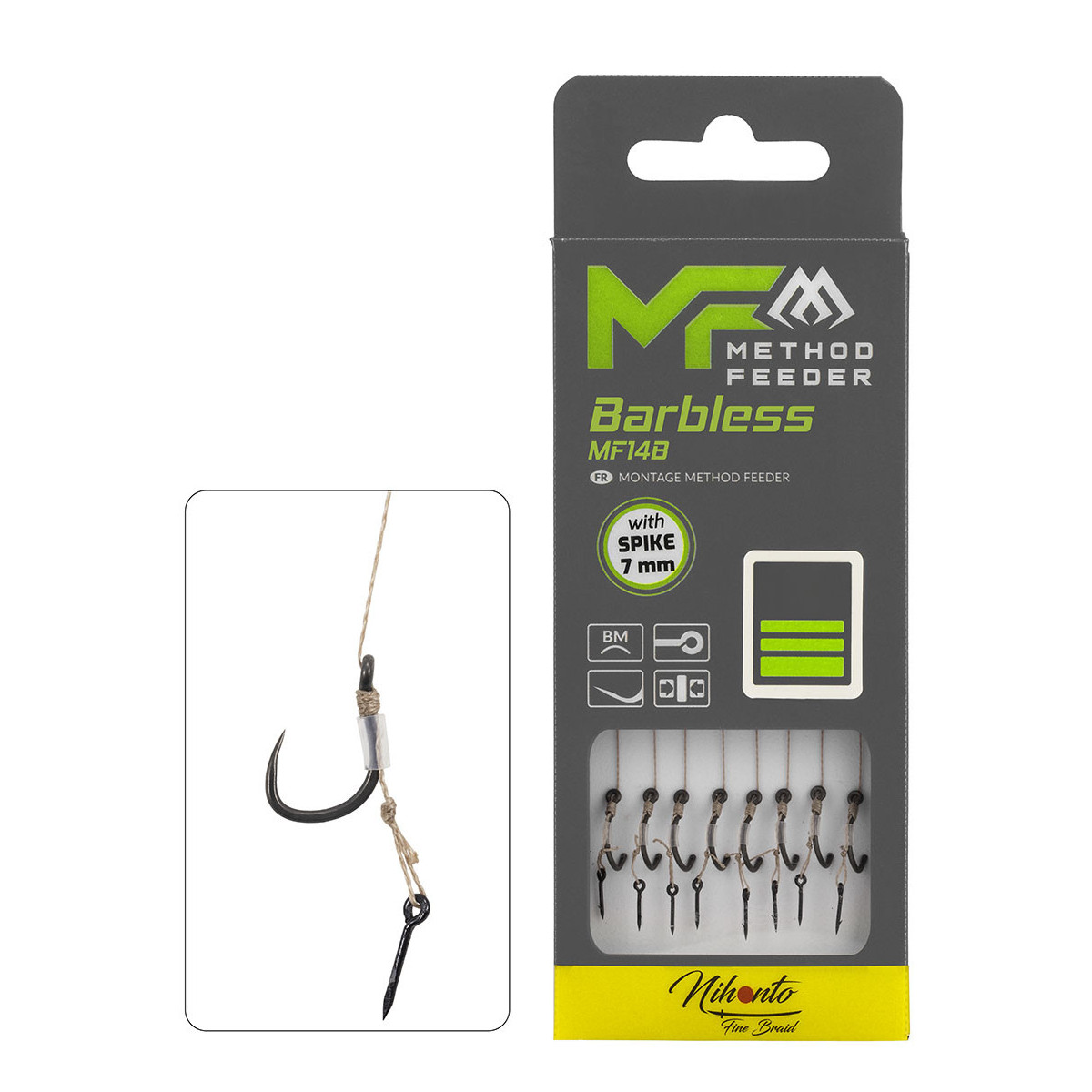 Przypon MF Mikado MF14 z igłą hak bez zadziora nr6 / 10cm / plecionka:0.16mm