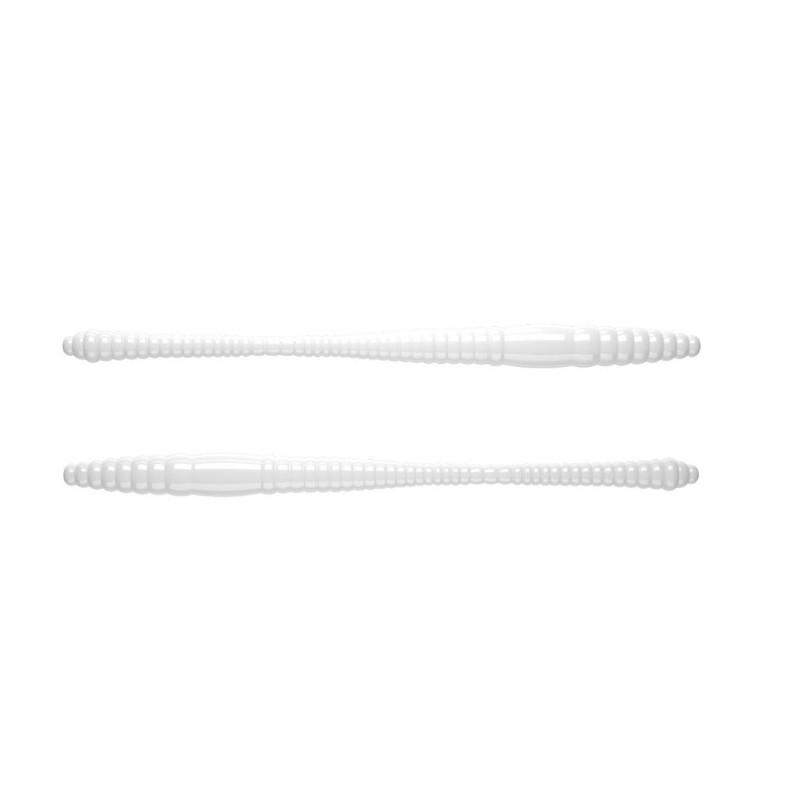 Przynęta Libra Lures DYING WORM 8cm 12szt. - 001 white - BEZ ZAPACHU