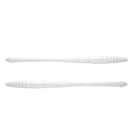 Przynęta Libra Lures DYING WORM 8cm 12szt. - 001 white - BEZ ZAPACHU