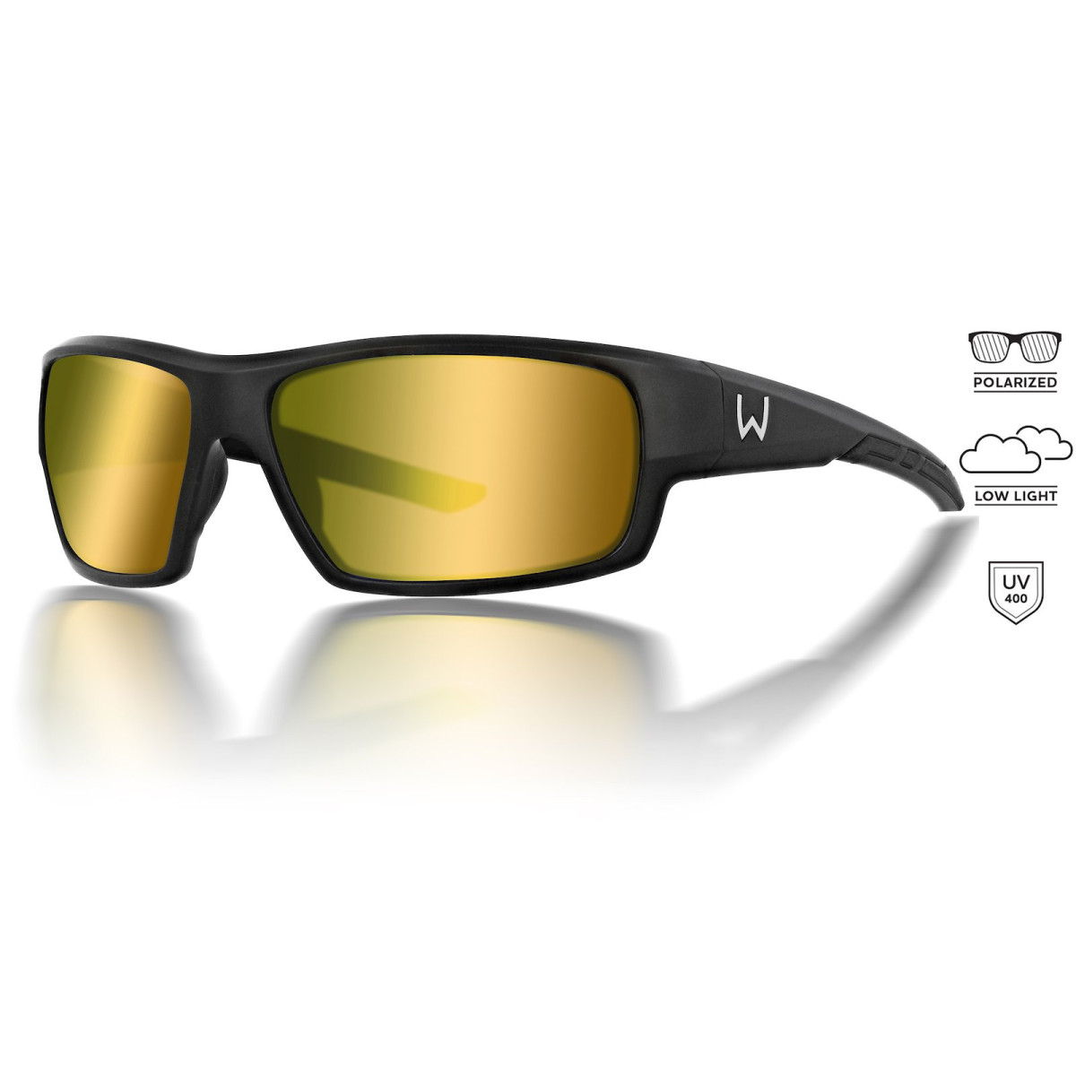 Okulary Westin W6 SPORT 10 - MATTE BLACK LB YELLOW AR BLUE