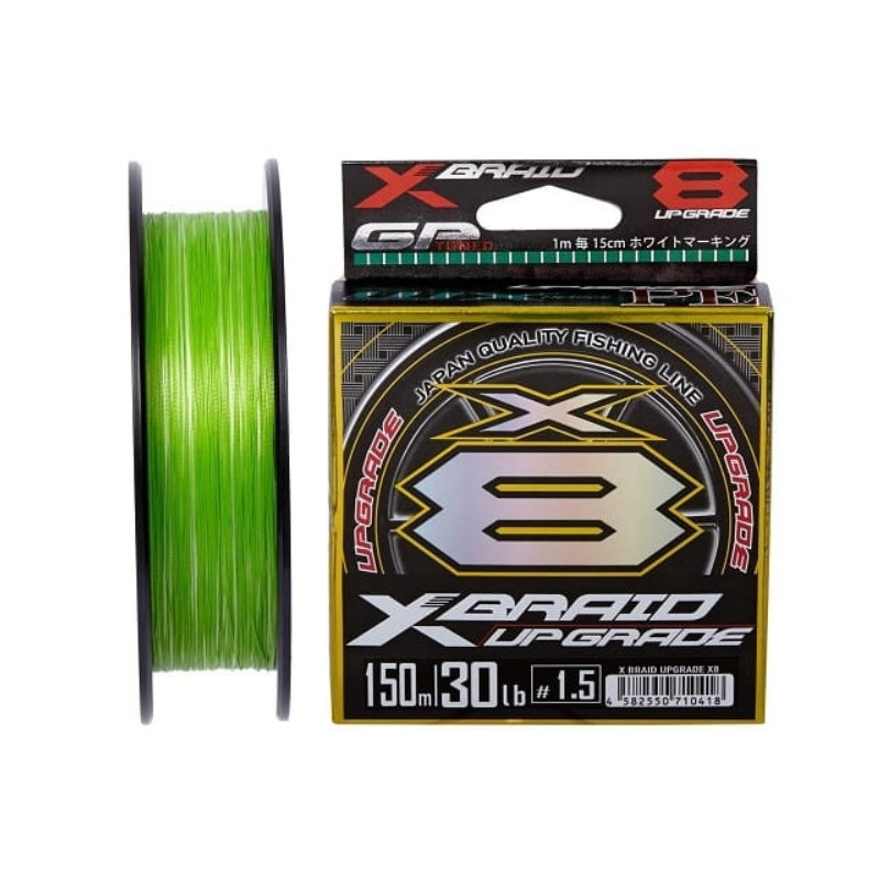 Plecionka YGK X-Braid Upgrade X8 150m / 0,165mm / jasnozielony