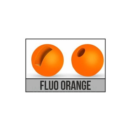 Główki wolframowe Traper Tungsten Bead SLOTTED 6,4mm - fluo orange