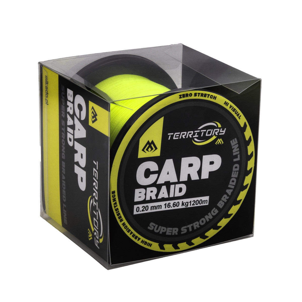 Plecionka Mikado Territory Carp Braid 1200m / 0,20mm - FLUO ŻÓŁTY