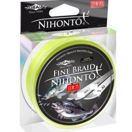 Plecionka Mikado Nihonto Fine Braid 900m żółta 0.20mm